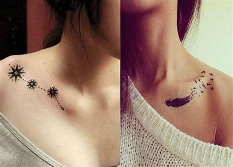 meaningful collar bone tattoos for females|80 Most Beautiful Collarbone Tattoos for Women:。